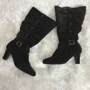 Lord Taylor Governor Knee High Suede Leather Boots